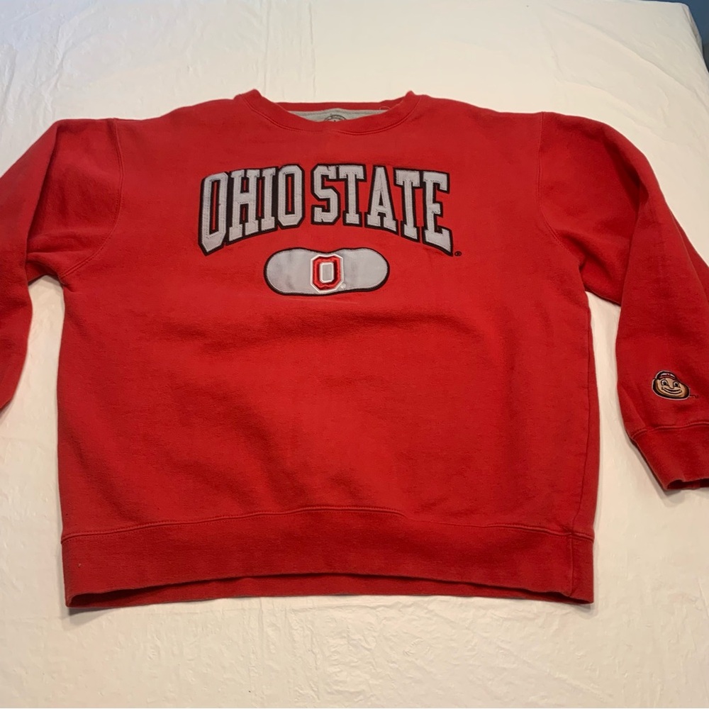 E Five NCAA Ohio State Buckeyes Pullover Crewneck Sweatshirt Men’s Large